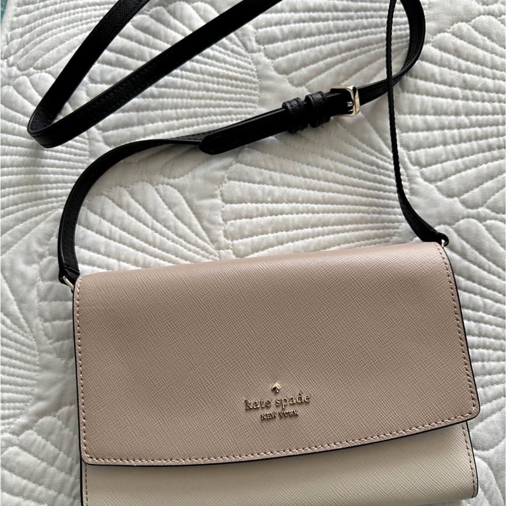 Kate Spade Tan and Cream Crossbody Bag
